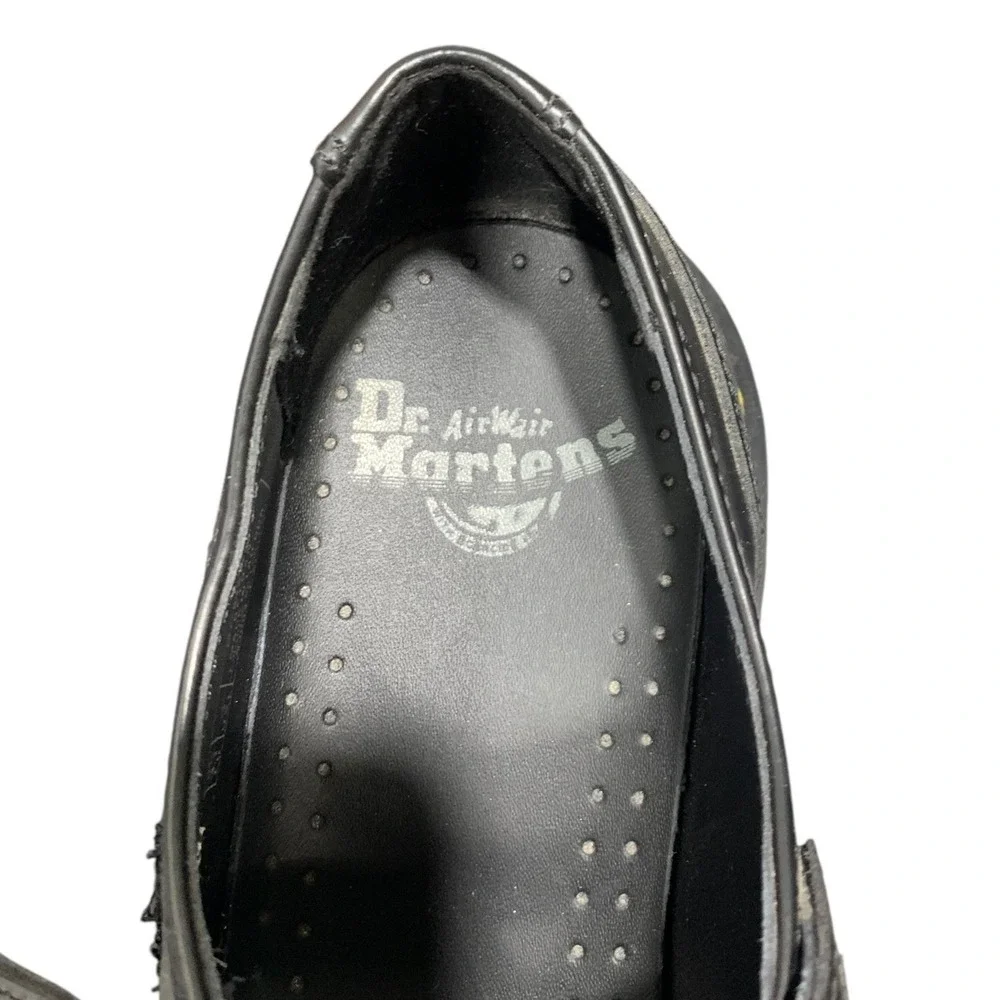 Dr. Martens Bethan Black Leather Quad Platform Mary Jane Shoes US 9 UK 7 EU 41